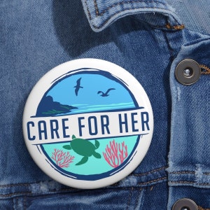 Care for Planet Earth Climate Change Custom Pins and Pinback Buttons
