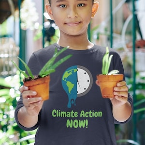 Climate Action Now! Climate Change Youth Long Sleeve Shirt