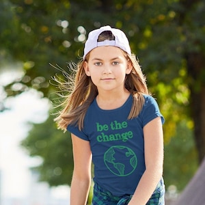 Be the Change Save Our Planet Trendy Climate Change Kids TShirt