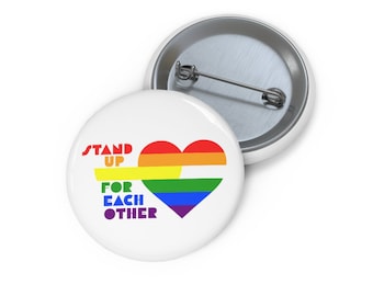 Rainbow Heart Equality Pride Month Accessory Pins: LGBTQ+ Ally Gift