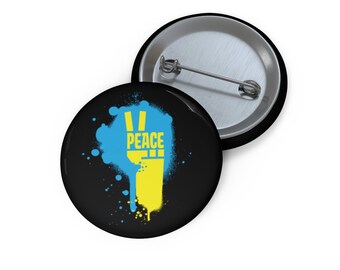 Peace for Ukraine Street Art Design Ukrainian Pins and Pinback Buttons: Peace Gift