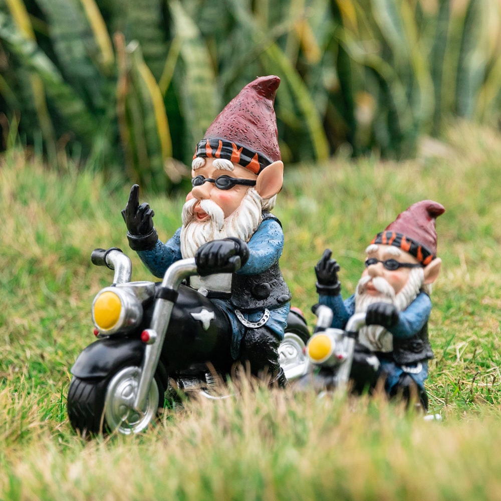 Gnome Motorcycle Gnomes Biker Gnomes Etsy