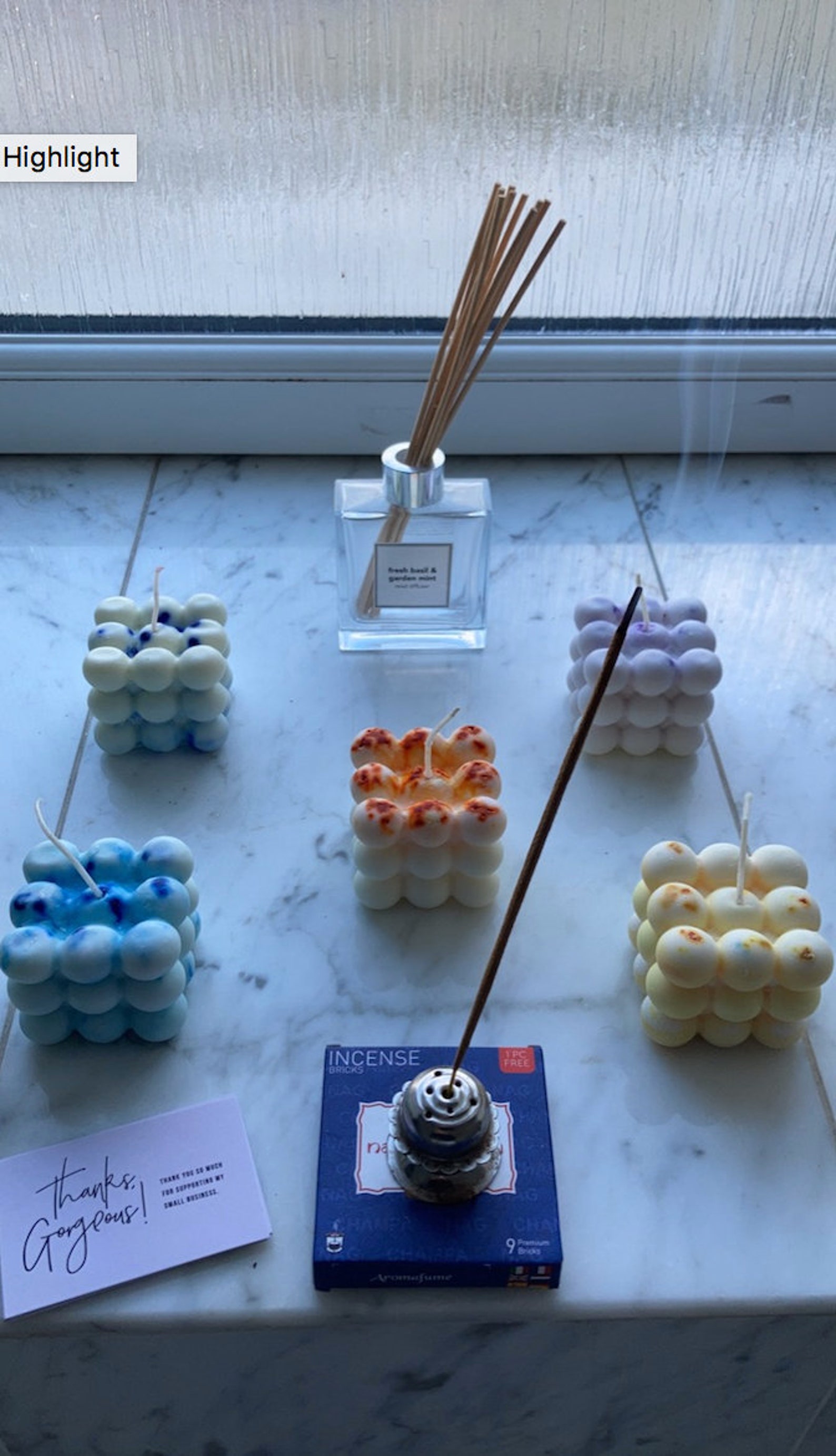 Bubble Candles Cube Candle Etsy UK