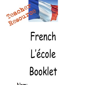 フランス語 GCSE/KS3 復習小冊子 - 学校 - L'école 解答付き