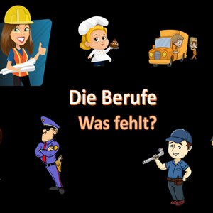 Die Berufe - Was fehlt? German vocab learning game - professions
