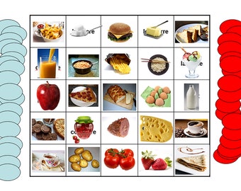 German Vocabulary Connect 4 Game - Food - PPT