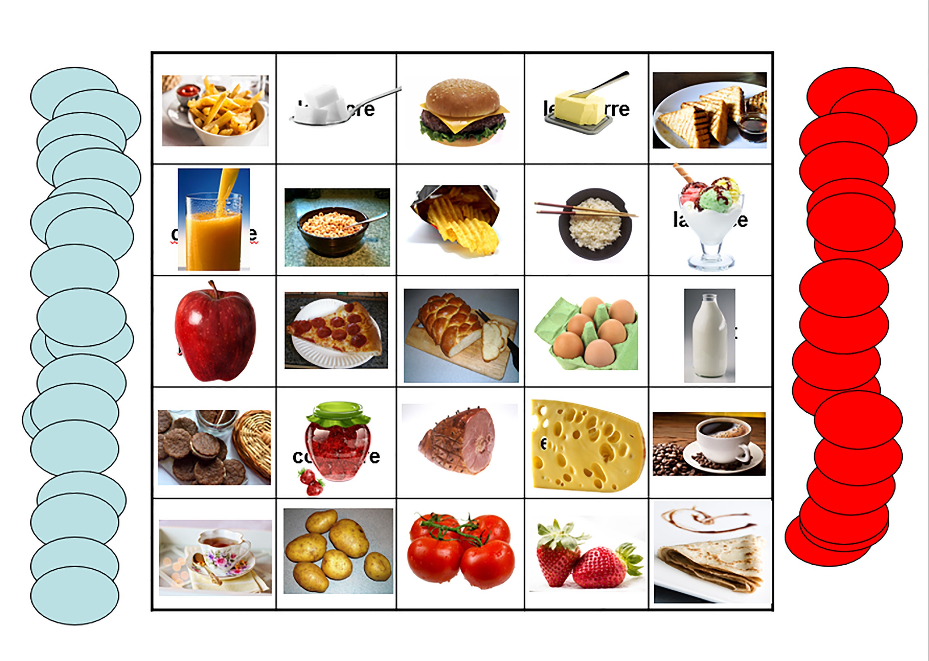 Vocabulaire De La Nourriture En Espagnol Vocabulaire Espagnol Connect 4 Jeu Nourriture PPT - Etsy France