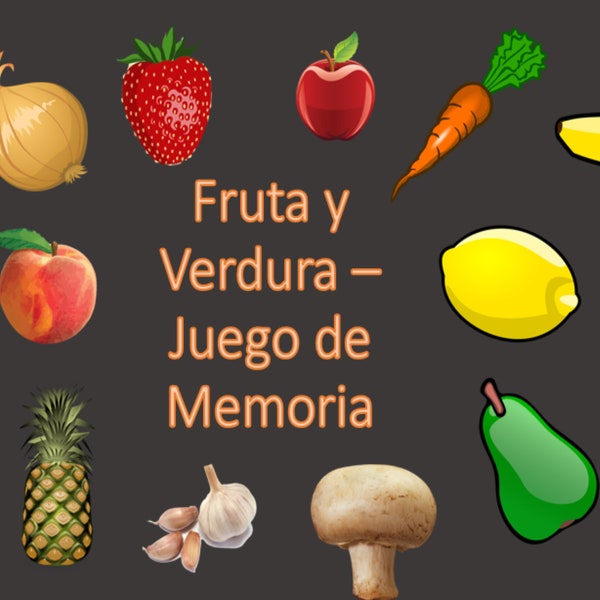 Pairs Memory Game - Fruta y Verdura