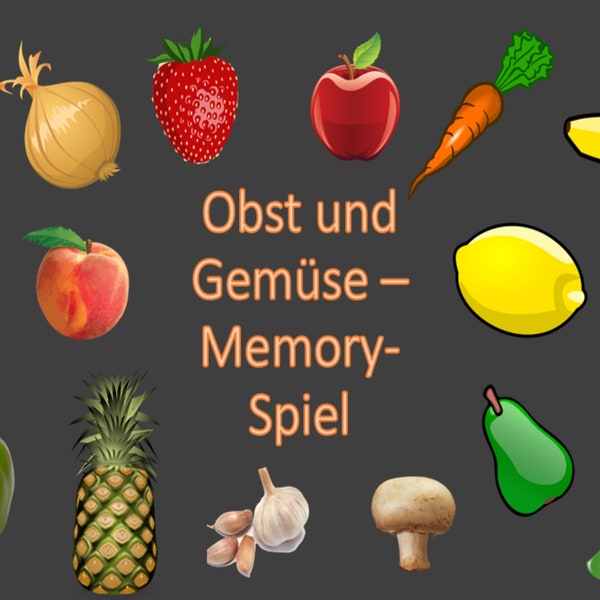 Pairs Memory Game - Obst und Gemüse