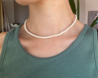 Naia~ Perlenkette Halskette Perlen Choker Personalisierbar Kette