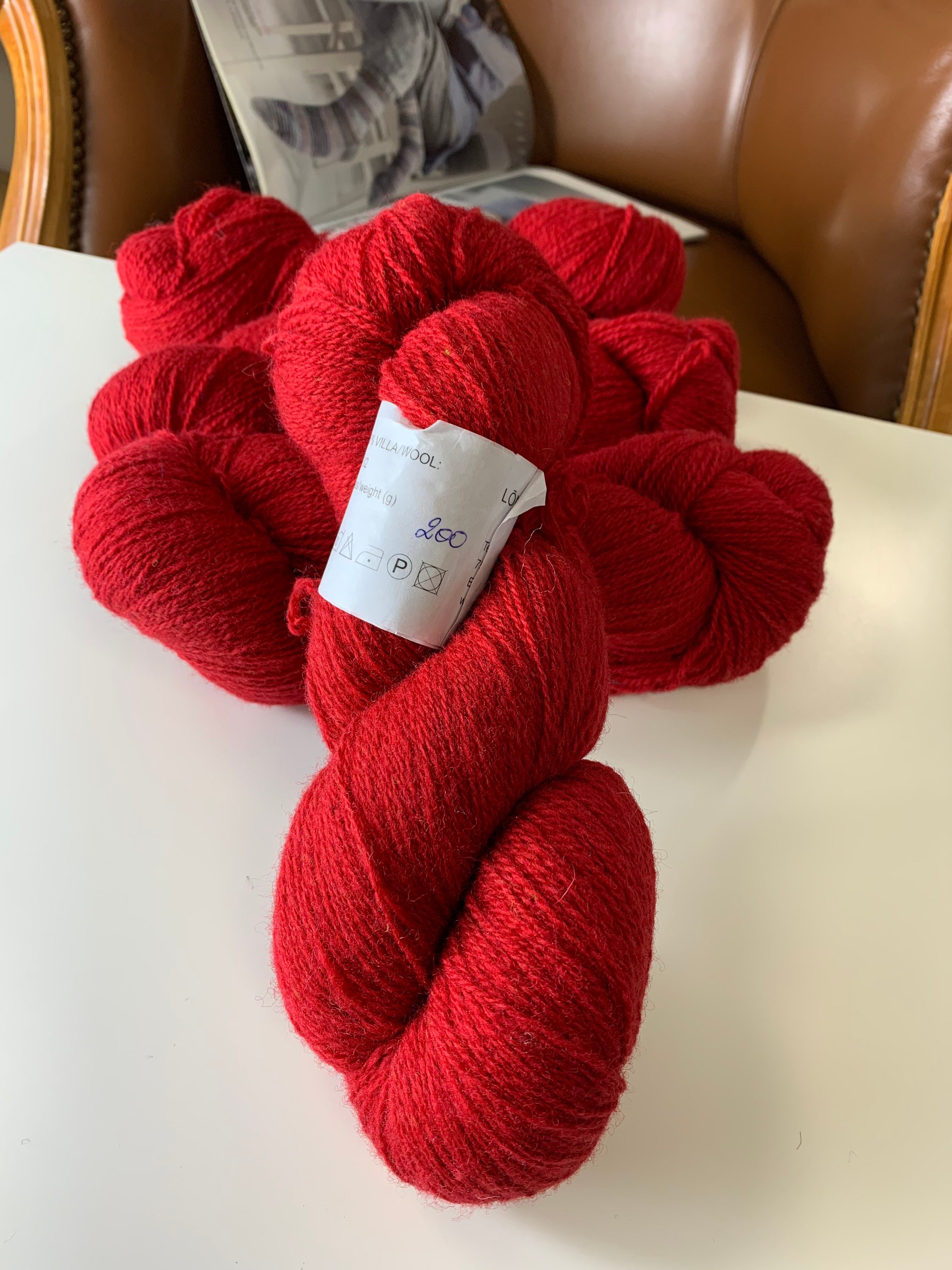 Natural Wool Yarn,100% Sheep Wool Yarn Lot, Hand & Machine Knitting Malange Red  Yarn,wool Yarn for Crocheting Weaving, 8/2 Double Wool Wrap 