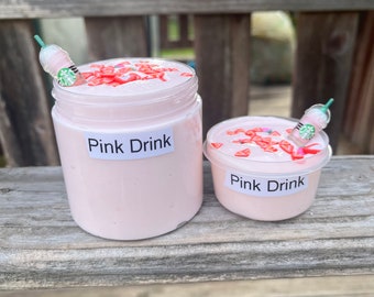 Pink drink thick & glossy slime!