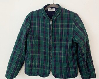 VTG Vintage Pendleton Quilted Plaid Jacket Sz S