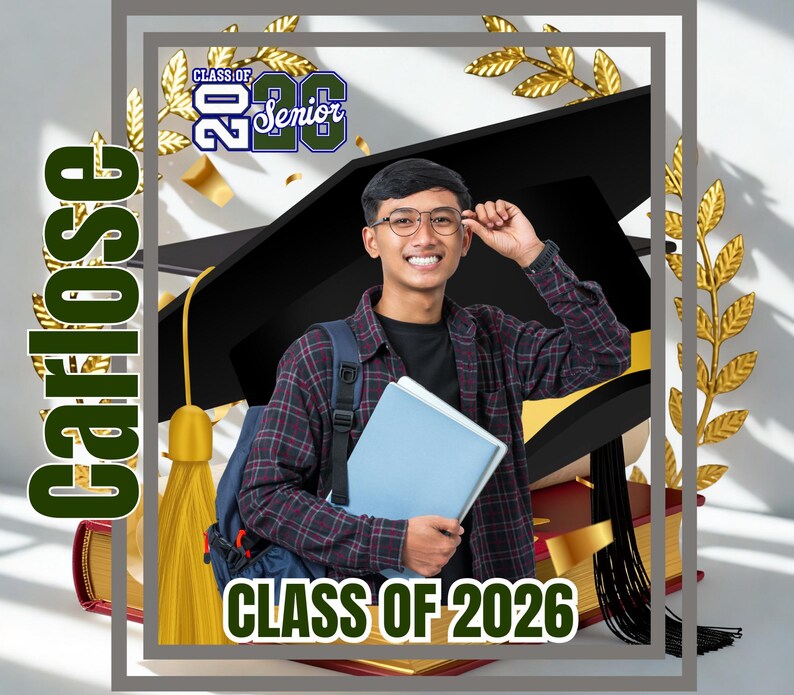 Personalized Graduation Photo Magnet – Custom Class of 2026 Keepsake (5 ...