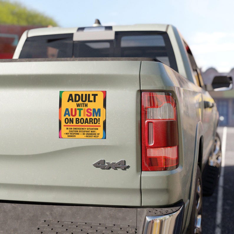 Autism Awareness Car Magnet Bumper & Sticker Set: Special Needs Safety ...