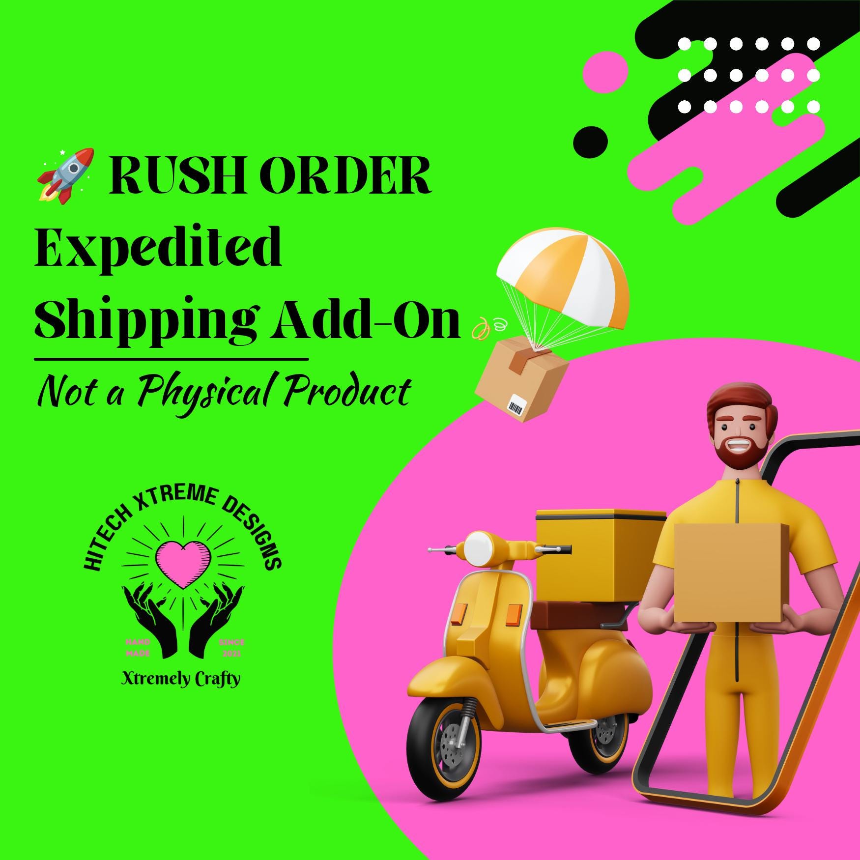 Rush Production + Fedex 2day Shipping Upgrade (priority + Fast Delivery ...