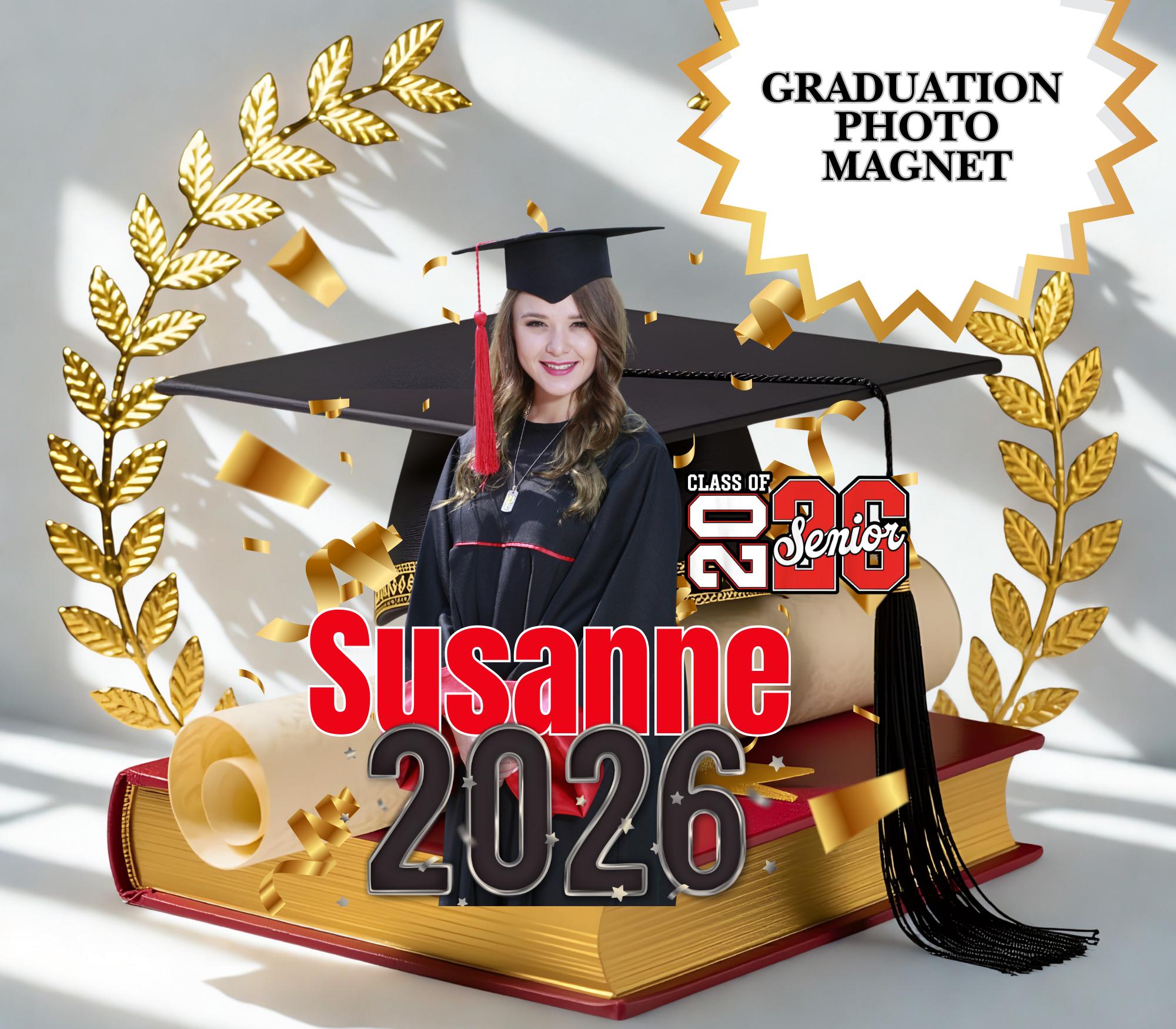 Personalized Graduation Photo Magnet – Custom Class of 2026 Keepsake (5 ...
