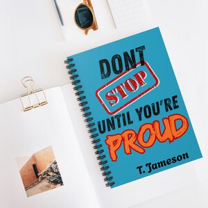 Motivational Spiral Notebook - Ruled Line, Inspiration Journal, Diary, Motivational Stationary, Self Care Mental Health Planner