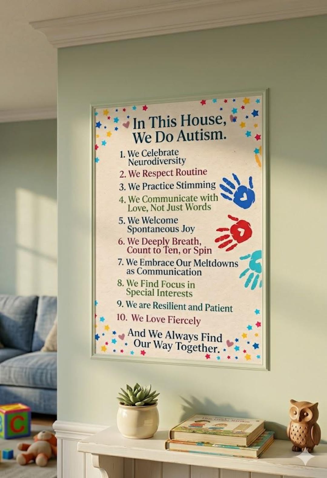 Autism Awareness Aluminum Sign | in This House We Do Autism ...