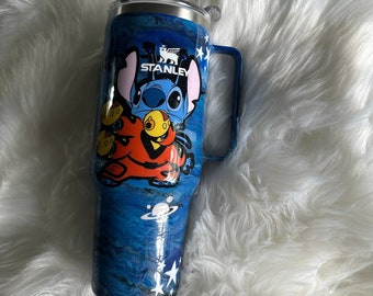 Stitch Inspired Tumbler Stanley Dupe Tumbler Stitch Cup -  Israel