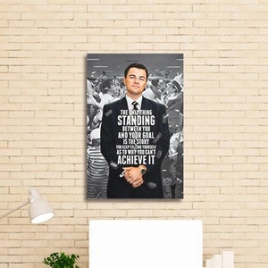 Wolf of Wallstreet Motivational Canvas Poster, Wolf of Wallstreet, Leonardo Dicaprio bild 2