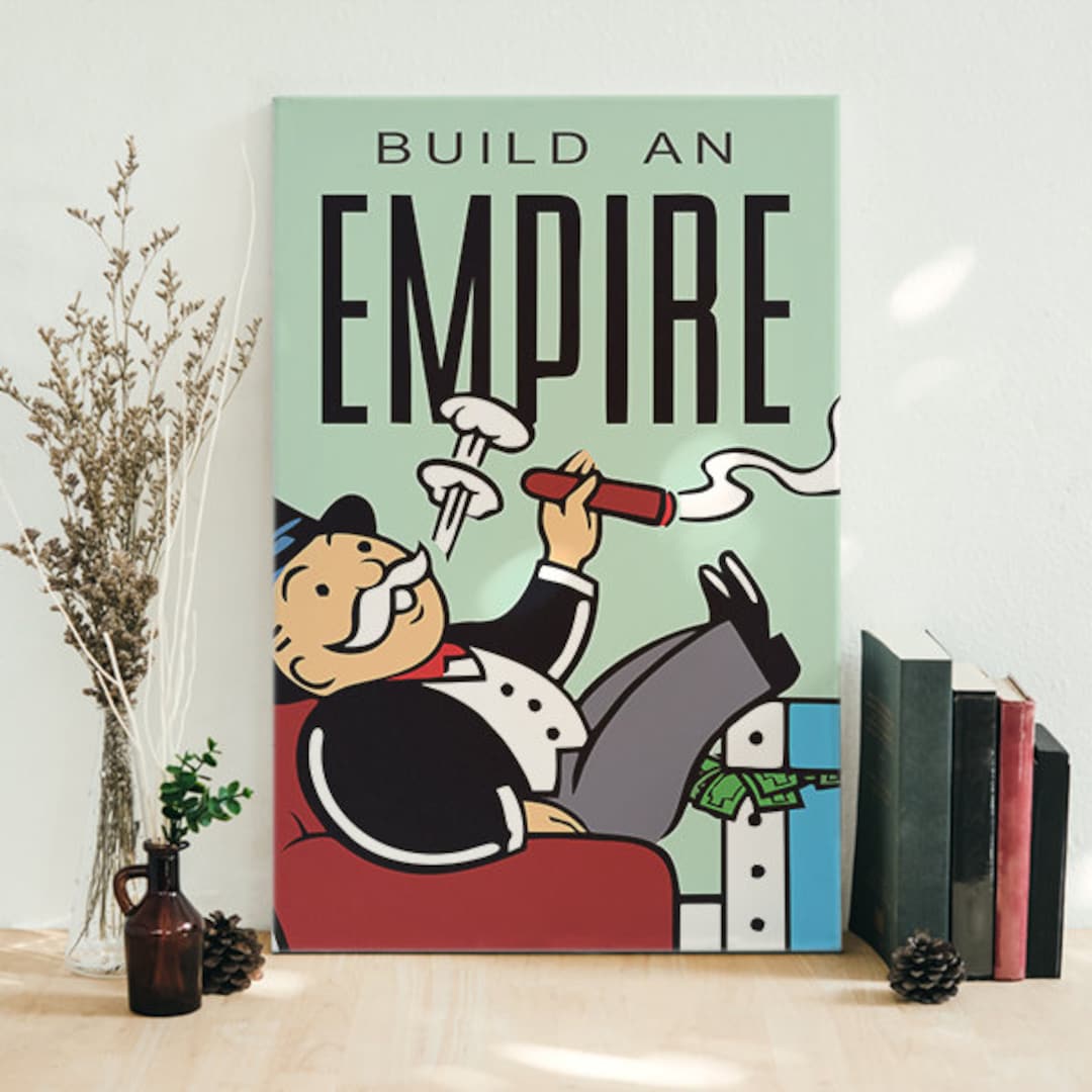 Monopoly Build Build an Empire, Monopoly Canvas Art Poster - Etsy