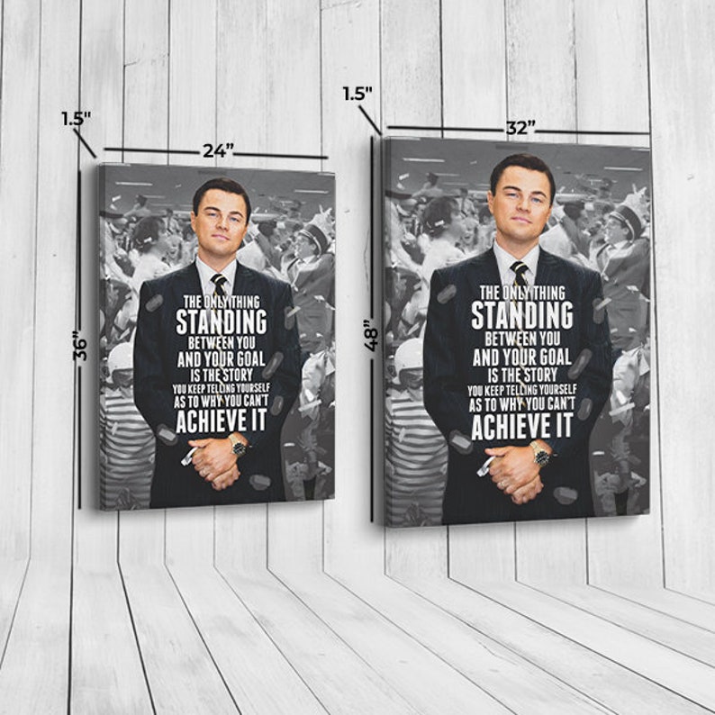 Wolf of Wallstreet Motivational Canvas Poster, Wolf of Wallstreet, Leonardo Dicaprio bild 3