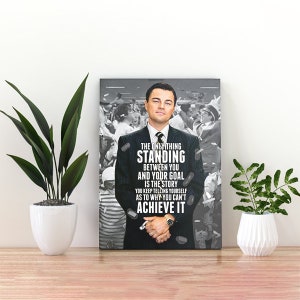 Wolf of Wallstreet Motivational Canvas Poster, Wolf of Wallstreet, Leonardo Dicaprio