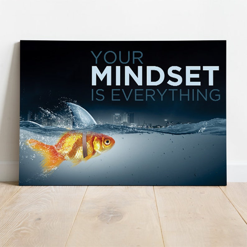 Your Mindset is Everything Canvas Poster Etsy