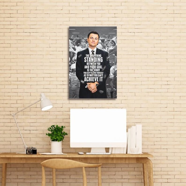 Wolf of Wallstreet Motivational Canvas Poster, Wolf of Wallstreet, Leonardo Dicaprio bild 2