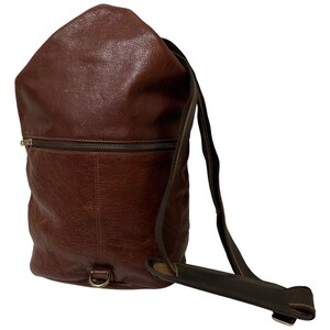 Vintage unisex leather backpack made in Colombia Made in colombia leather - Gem main image 2