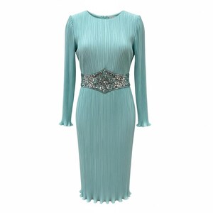 marcella silk blend beaded dress drenched evenings and glittering Fit & Flare Dress FCUK FRENCH CONNECTION White Size:8 size Midi lenght