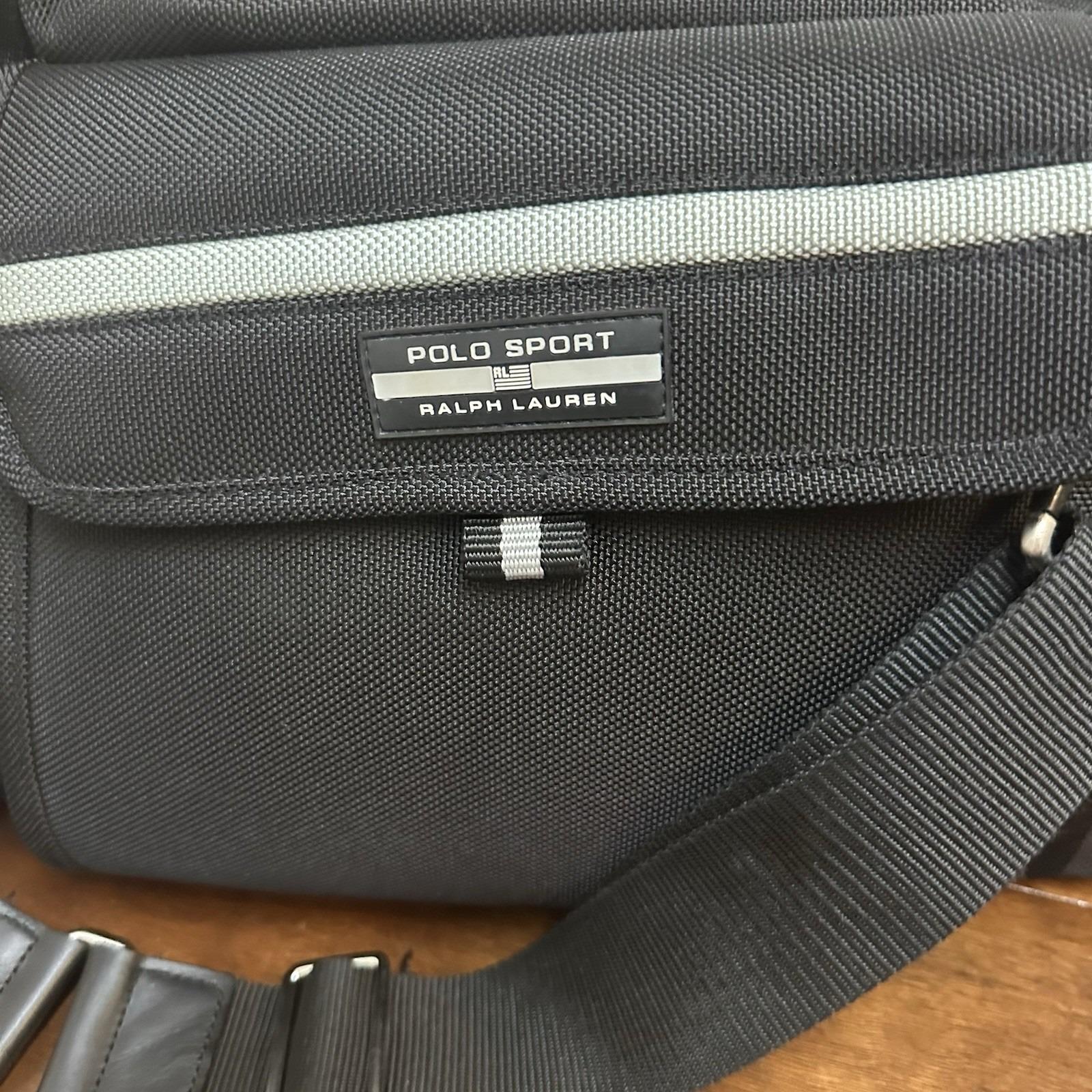 Vintage Ralph Lauren Polo Sport Black Duffle Bag Luggage Carry on With ...