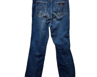 Vaqueros Jordache vintage para hombre, talla 32 x 31, denim azul de algodón, corte bota, Hong Kong