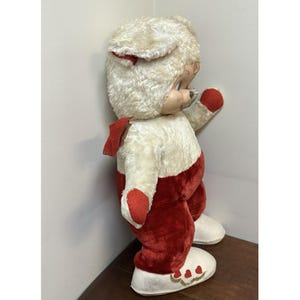 Vintage Rushton Star Creation Rubber Face Plush Angel Cupid Doll Red White 26" image 12