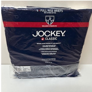 Vtg Jockey Men's Classic Full Rise Briefs 6-Pack White Y-Front Fly 40 image 2