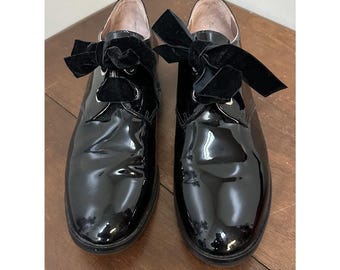 Zapatos Oxford de charol negro vintage de Barney, hechos en Italia, para mujer, talla 10 EU 40