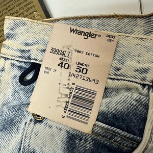Vintage WRANGLER Rugged Wear Western Cowboy Rodeo Denim Jeans 40 x 30 NOS afbeelding 10