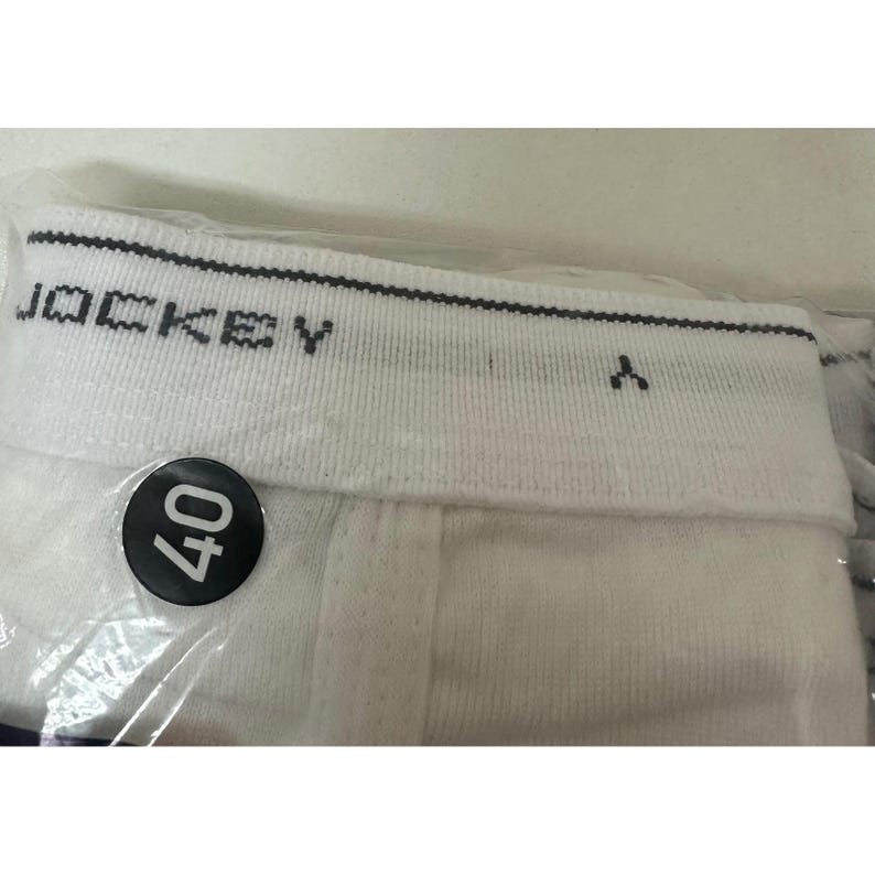 Vtg Jockey Men's Classic Full Rise Briefs 6-Pack White Y-Front Fly 40 image 6
