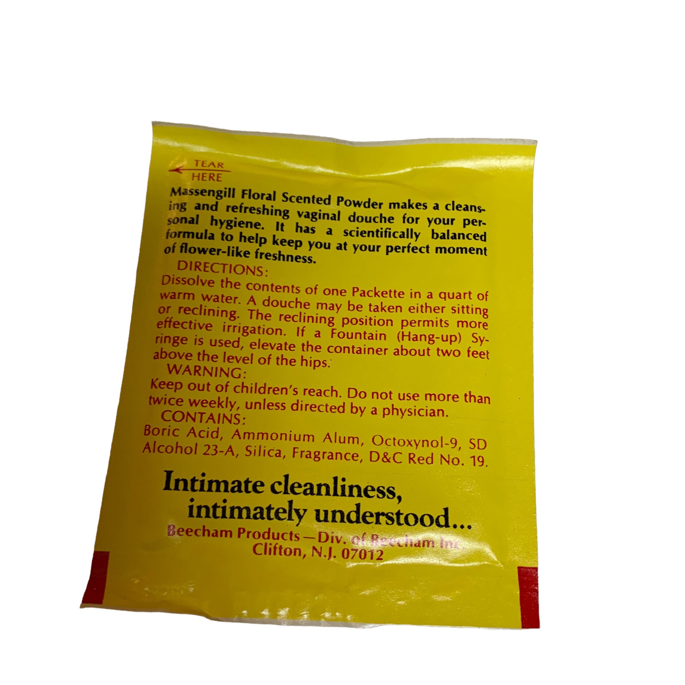 Vintage MASSENGILL Douche Powder Packettes Full Box 10 Foil Etsy