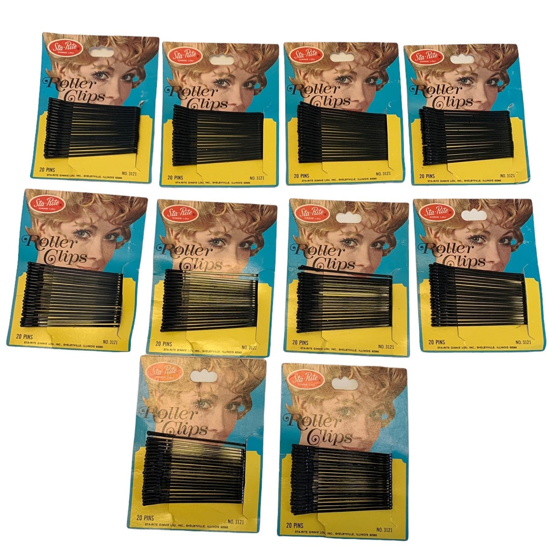 Vtg STA-RITE Ginnie Lou Roller Clips-10pkgs-20 Pins Each 3122 Bobby Pins NOS Vtg STA-RITE Ginnie Lou Roller Clips-10pkgs-20 Pins Each  main image 2