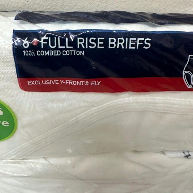 Vtg Jockey Men's Classic Full Rise Briefs 6-Pack White Y-Front Fly 40 image 4