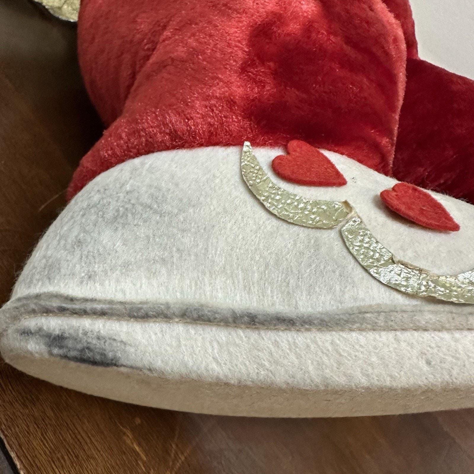 Vintage Rushton Rubber Face Plush Valentine's Bear Large 27” Tall