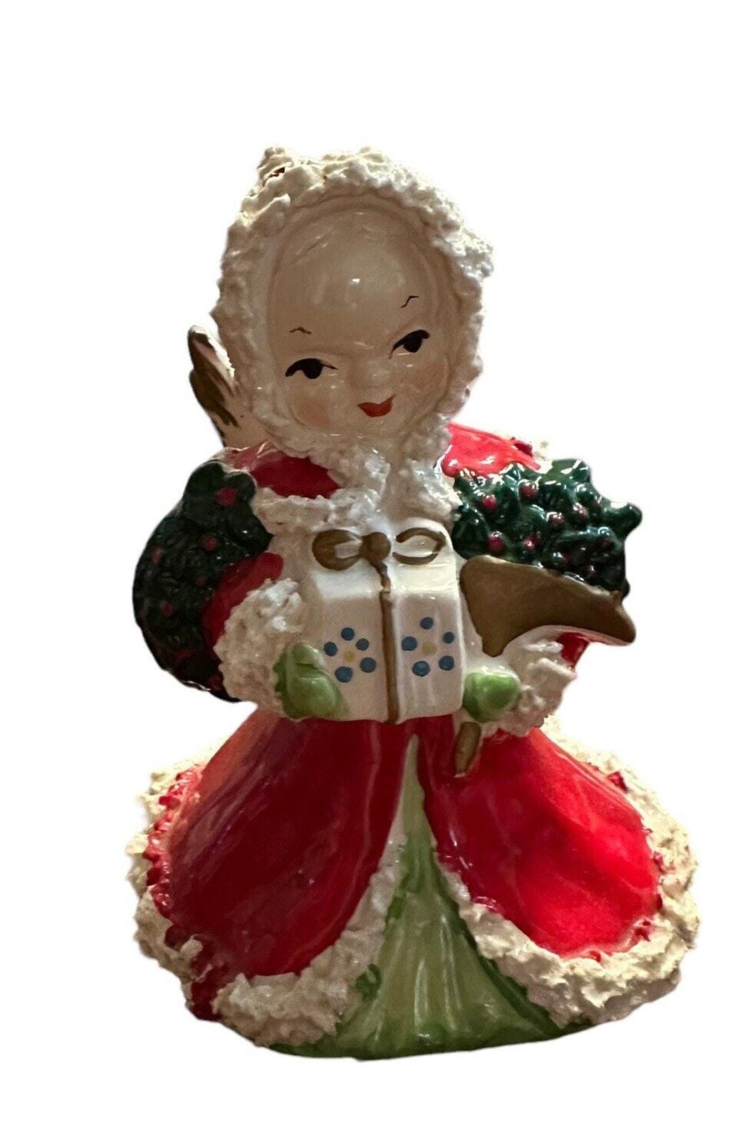 Vtg Lot of 3 Christmas Shopping Blessings Angels Planter