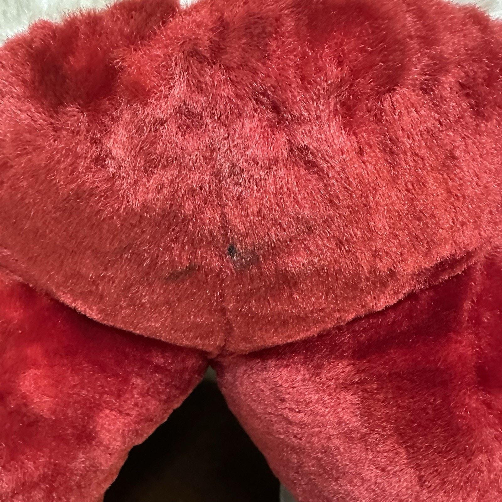 Vintage Rushton Rubber Face Plush Valentine's Bear Large 27” Tall