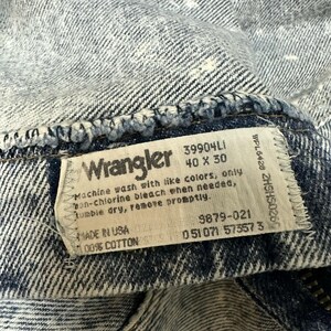 Vintage WRANGLER Rugged Wear Western Cowboy Rodeo Denim Jeans 40 x 30 NOS afbeelding 12