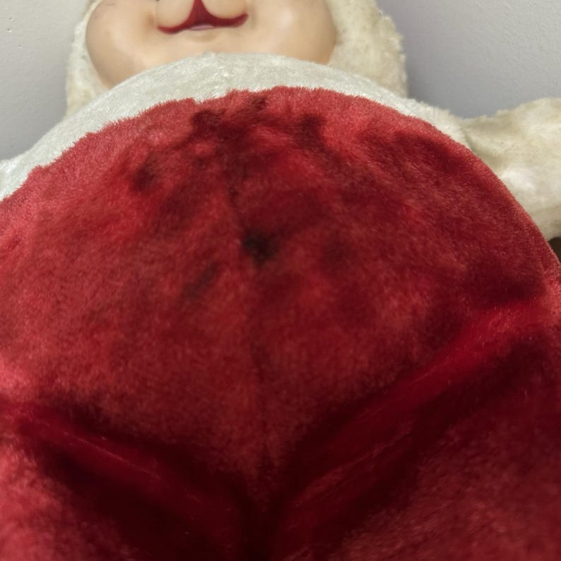 Vintage Rushton Star Creation Rubber Face Plush Angel Cupid Doll Red White 26" image 9