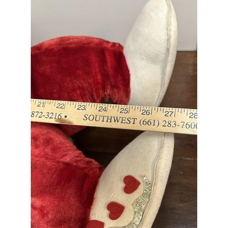 Vintage Rushton Star Creation Rubber Face Plush Angel Cupid Doll Red White 26" image 2
