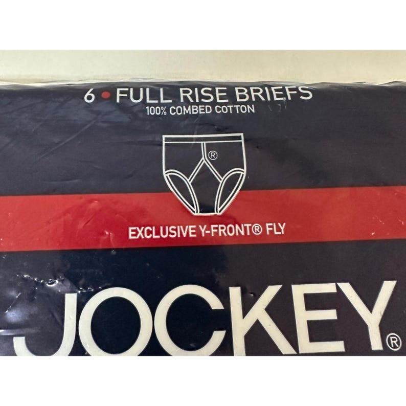 Vtg Jockey Men's Classic Full Rise Briefs 6-Pack White Y-Front Fly 40 image 8