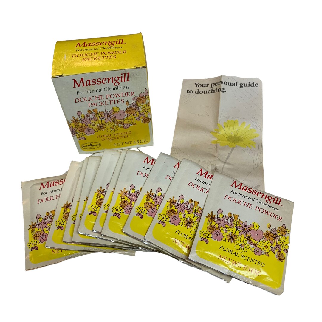Vintage MASSENGILL Douche Powder Packettes Full Box 10 Foil Etsy